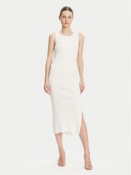 Guess Sukienka 174731 Biały Classic Fit. Białe sukienki damskie Guess, xl, z aplikacjami, z dzianiny, bez kołnierzyka, bez ramiączek. Za 369.99 zł.