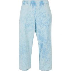 Męskie Spodnie Do Biegania Prane Ręcznikiem. Niebieskie spodnie materiałowe męskie Urban Classics, bez wzorów, z bawełny. Za 222.99 zł.