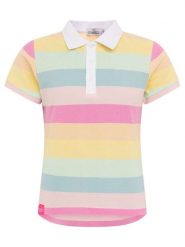 Zwillingsherz Koszulka polo "Rainbow" ze wzorem rozmiar: L. Bluzki damskie Zwillingsherz, l, bez wzorów, z bawełny, bez kołnierzyka, bez ramiączek. Za 157.35 zł.