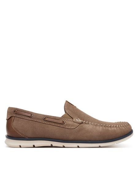 Bugatti Mokasyny 321-ARU61-1400 Beżowy. Brązowe mokasyny męskie Bugatti, ze skóry. Za 249.99 zł.