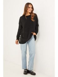 Soft Cashmere Sweter w kolorze czarnym rozmiar: 38/40. Czarne swetry klasyczne damskie Soft Cashmere, z kaszmiru, bez kołnierzyka. Za 170.07 zł.