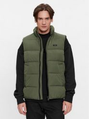 Calvin Klein Bezrękawnik Crinkle K10K110334 Zielony Regular Fit. Zielone kamizelki męskie CALVIN KLEIN, m, z syntetyku. Za 1,039.00 zł.
