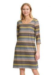 Vera Mont Sukienka w kolorze błękitno-żółtym rozmiar: 38. Niebieskie sukienki damskie Vera Mont, bez wzorów, z koronki, bez kołnierzyka, bez ramiączek, mini. Za 195.99 zł.