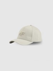4F Czapka z daszkiem strapback męska - szara S/M (58cm). Szare czapki męskie 4f, bez wzorów, z bawełny. Za 59.99 zł.