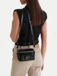 Eva Minge Torebka EO-AMY-LDA8633 Czarny. Czarne torebki klasyczne damskie Eva Minge, bez wzorów, z materiału, bez dodatków. Za 199.99 zł.