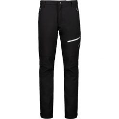 Spodnie slim z softshellu CMP. Czarne spodnie materiałowe męskie CMP, bez wzorów, z materiału. Za 343.65 zł.