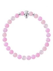 Pearline Bransoletka z kamieniem ozdobnym rozmiar: onesize. Różowe bransoletki damskie Pearline, srebrne. Za 217.99 zł.