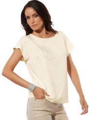 WITT WEIDEN Koszulka w kolorze kremowym rozmiar: 38. Brązowe bluzki damskie WITT WEIDEN, bez wzorów, bez kołnierzyka, bez ramiączek. Za 82.99 zł.