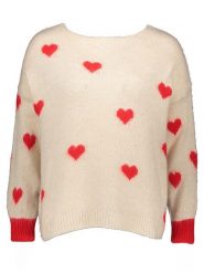 Miss goodlife Sweter w kolorze kremowo-pomarańczowym rozmiar: XL. Brązowe swetry klasyczne damskie miss goodlife, xl, z wełny, bez kołnierzyka. Za 165.71 zł.