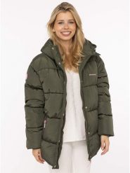 Zwillingsherz Kurtka pikowana w kolorze khaki rozmiar: XXL. Brązowe kurtki damskie Zwillingsherz, xxl, bez wzorów, bez kaptura. Za 344.95 zł.