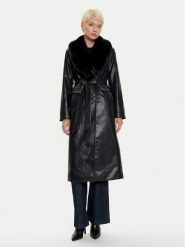 MICHAEL Michael Kors Płaszcz przejściowy 77B1402M52 Czarny Regular Fit. Czarne płaszcze damskie MICHAEL Michael Kors, l, bez wzorów, ze skóry. Za 1,359.00 zł.
