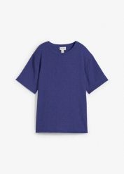 T-shirt z krepy borken. Brązowe t-shirty damskie bonprix, bez wzorów, bez kołnierzyka. Za 64.99 zł.