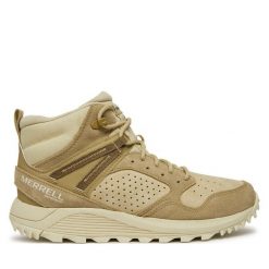 Trapery Merrell. Brązowe trapery damskie MERRELL, bez obcasa. Za 429.99 zł.
