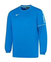 Bluza z okrągłym dekoltem Mizuno Team Sendai. Niebieskie bluzy sportowe męskie Mizuno, bez wzorów, z materiału, bez kołnierzyka, bez ramiączek. Za 132.50 zł.