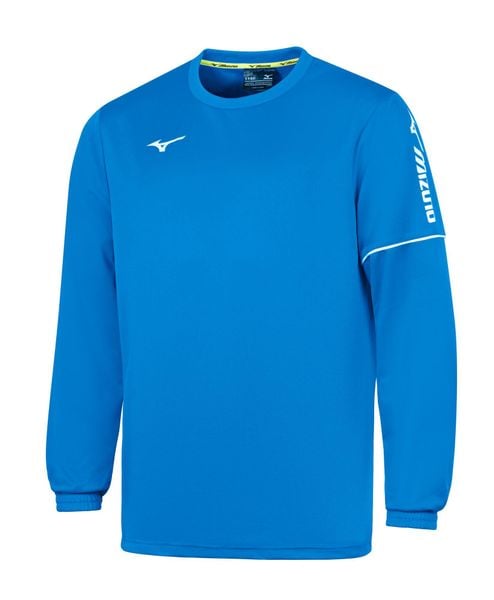 Bluza z okrągłym dekoltem Mizuno Team Sendai. Niebieskie bluzy sportowe męskie Mizuno, l, z materiału. Za 154.00 zł.