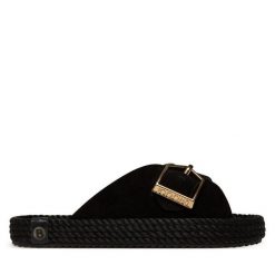 Klapki Bohonomad. Czarne klapki damskie Bohonomad, bez wzorów, bez obcasa. Za 259.99 zł.