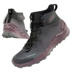 Buty trekkingowe Lowa Merger Mid 320432 z membraną czarne. Czarne obuwie trekkingowe damskie na lato. Za 692.27 zł.
