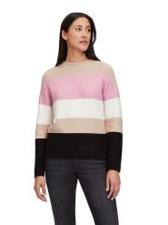 BETTY & CO Sweter w kolorze czarno-beżowo-jasnoróżowym rozmiar: 44. Brązowe swetry klasyczne damskie Betty & Co., bez kołnierzyka. Za 78.66 zł.