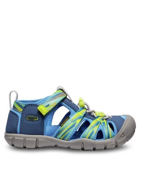 Keen Sandały Seacamp II CNX 1028843 Niebieski. Niebieskie sandały chłopięce Keen, z materiału, bez zapięcia. Za 299.99 zł.
