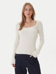 Kontatto Sweter 3M0830C Écru Slim Fit. Swetry klasyczne damskie Kontatto, m, z syntetyku, bez kołnierzyka. Za 269.99 zł.