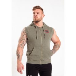 Silverdale Bluza z kapturem bez rękawów - zielony. Zielone bluzy sportowe męskie GORILLA WEAR, bez wzorów, bez kołnierzyka, bez ramiączek. Za 297.00 zł.