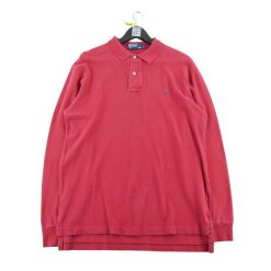 Second life - Polo Ralph Lauren Koszulka męska z długim rękawem - Stan dobry. Czerwone koszulki polo męskie Ralph Lauren, l, bez wzorów, bez ramiączek. Za 106.46 zł.