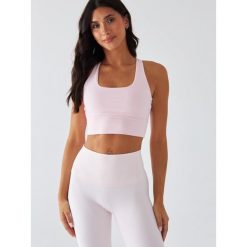 Stanik Sportowy BeShaped Morning Dew. Czerwone biustonosze sportowe damskie BESHAPED, bez wzorów, z elastanu. Za 179.00 zł.