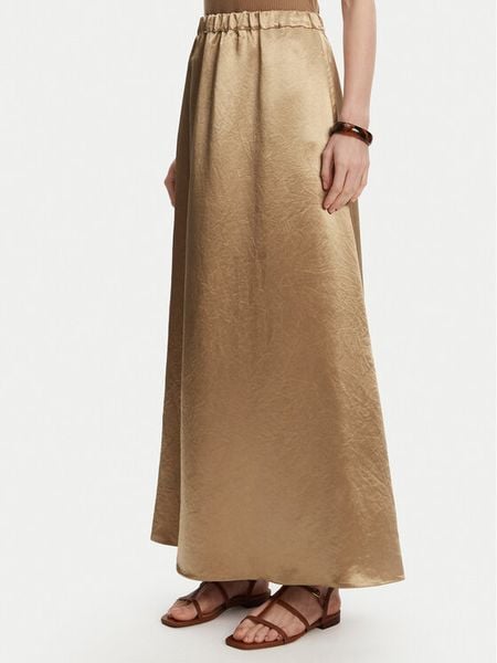 Max Mara Leisure Spódnica trapezowa Nuevo 2516101028 Beżowy Regular Fit. Brązowe spódniczki damskie Max Mara Leisure, bez wzorów, z acetatu, trapezowe. Za 559.99 zł.