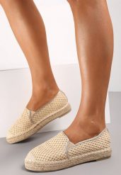 Beżowe Espadryle Abstain. Brązowe espadryle damskie Renee, z aplikacjami, bez obcasa, na płaskiej podeszwie. Za 59.99 zł.