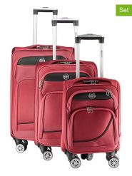 Geographical Norway 3-częściowy zestaw "Show" w kolorze czerwonym rozmiar: onesize. Czerwone walizki Geographical Norway, bez wzorów, z materiału. Za 434.99 zł.