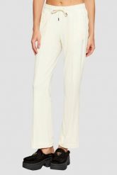 JUICY COUTURE Kremowe spodnie dresowe damskie z cyrkoniami Tina, Rozmiar S. Brązowe spodnie dresowe damskie Juicy Couture, s, z aplikacjami, z dresówki. Za 459.99 zł.