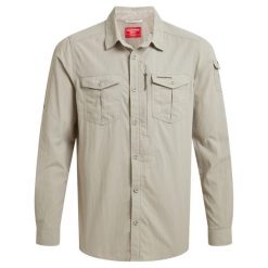 Męska Koszula Z Długim Rękawem Adventure III Nosilife. Brązowe koszule męskie CRAGHOPPERS, m, bez wzorów, bez kołnierzyka, bez ramiączek. Za 378.99 zł.