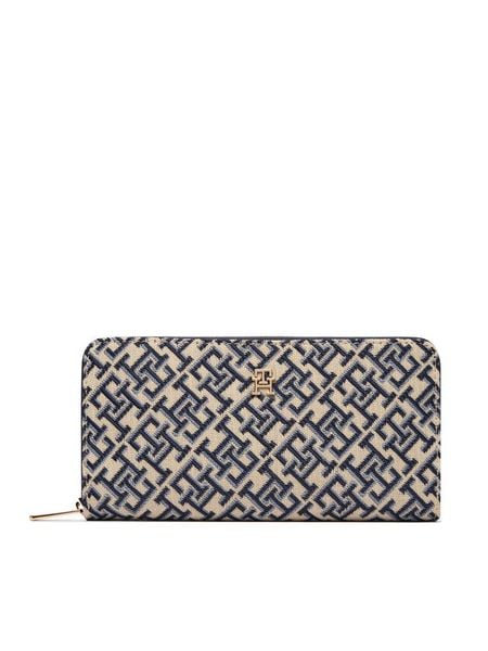 Tommy Hilfiger Portfel Th Icon Lrg Za Jacquard AW0AW18796 Granatowy. Niebieskie portfele damskie Tommy Hilfiger, bez wzorów, z materiału. Za 309.99 zł.