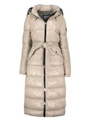 Geographical Norway Płaszcz pikowany w kolorze beżowym rozmiar: S. Brązowe płaszcze damskie Geographical Norway, s, bez wzorów, z tkaniny. Za 456.87 zł.