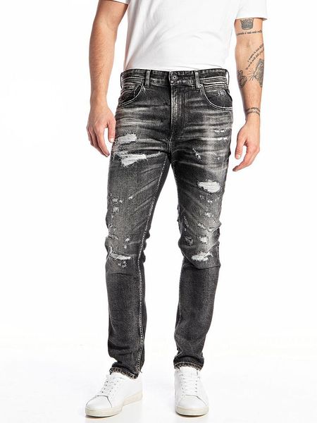 Replay Dżinsy - Slim fit - w kolorze antracytowym rozmiar: W29. Czarne jeansy męskie Replay. Za 429.95 zł.