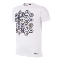 Koszulka dla dorosłych - Estádio Hexagon - Biały. Białe t-shirty sportowe męskie COPA FOOTBALL, l, bez ramiączek, do piłki nożnej. Za 190.70 zł.