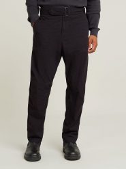 G-Star Spodnie - Tapered fit - w kolorze czarnym rozmiar: W30. Czarne spodnie materiałowe męskie G-Star, bez wzorów, z materiału, retro. Za 232.78 zł.