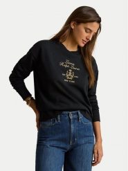 LAUREN RALPH LAUREN Bluza 200P13944001 Czarny Regular Fit. Czarne bluzy bez kaptura damskie Lauren Ralph Lauren, xl, z bawełny. Za 859.99 zł.