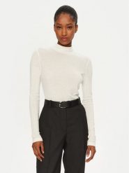 Calvin Klein Golf K20K208047 Écru Slim Fit. Golfy damskie CALVIN KLEIN, xxl, bez wzorów, z wełny, bez ramiączek. Za 199.99 zł.