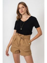 Perfect Cashmere Kaszmirowa koszulka "Efimia" w kolorze czarnym rozmiar: L. Czarne bluzki damskie Perfect Cashmere, l, bez wzorów, z kaszmiru, bez kołnierzyka, bez ramiączek. Za 260.99 zł.