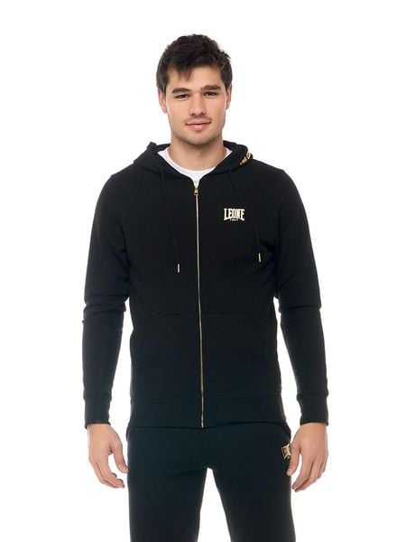 Leone New Gold męska bluza z kapturem zapinana na zamek. Czarne bluzy z kapturem męskie LEONE 1947 APPAREL, m. Za 147.31 zł.