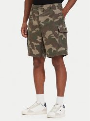 Aeronautica Militare Szorty materiałowe 261BE0281UCT04296 Zielony Regular Fit. Zielone szorty męskie AERONAUTICA MILITARE, z bawełny, bez kołnierzyka. Za 749.99 zł.