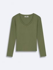 LTB Sweter w kolorze jasnozielonym rozmiar: L. Zielone swetry klasyczne damskie LTB, l, prążkowane, bez kołnierzyka. Za 43.88 zł.