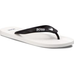Japonki BOSS - Wave 50388498 10208295 01 White. Czarne klapki i japonki męskie Boss, z materiału. W wyprzedaży za 139.00 zł.