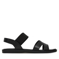 Sandały Lasocki. Czarne sandały damskie Lasocki, bez wzorów, bez obcasa, na płaskiej podeszwie. Za 139.99 zł.