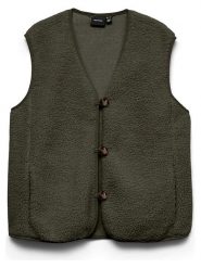 Vero Moda Kamizelka pluszowa w kolorze khaki rozmiar: M. Brązowe kamizelki damskie Vero Moda, m. Za 119.95 zł.