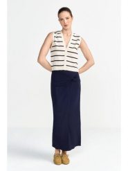Rich & Royal Spódnica w kolorze granatowym rozmiar: XL. Niebieskie spódniczki damskie Rich & Royal, xl, bez wzorów, maxi. Za 144.58 zł.