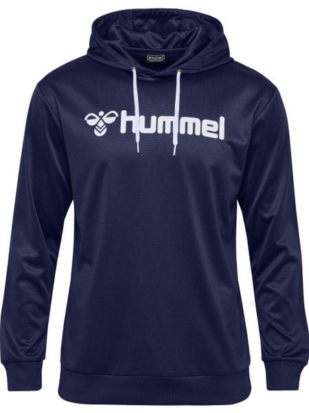 Bluza z kapturem Hummel Logo. Czarne bluzy sportowe damskie HUMMEL, l, bez wzorów, z materiału, bez ramiączek, długie, z kapturem. Za 177.05 zł.