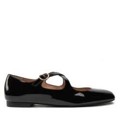 Baleriny Stuart Weitzman. Czarne baleriny damskie Stuart Weitzman, bez wzorów, bez obcasa. Za 1,169.00 zł.