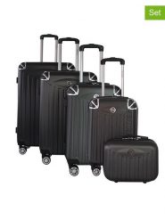 Geographical Norway 5-częściowy zestaw "Softless" w kolorze antracytowym rozmiar: onesize. Czarne walizki Geographical Norway, bez wzorów, z materiału. Za 565.99 zł.